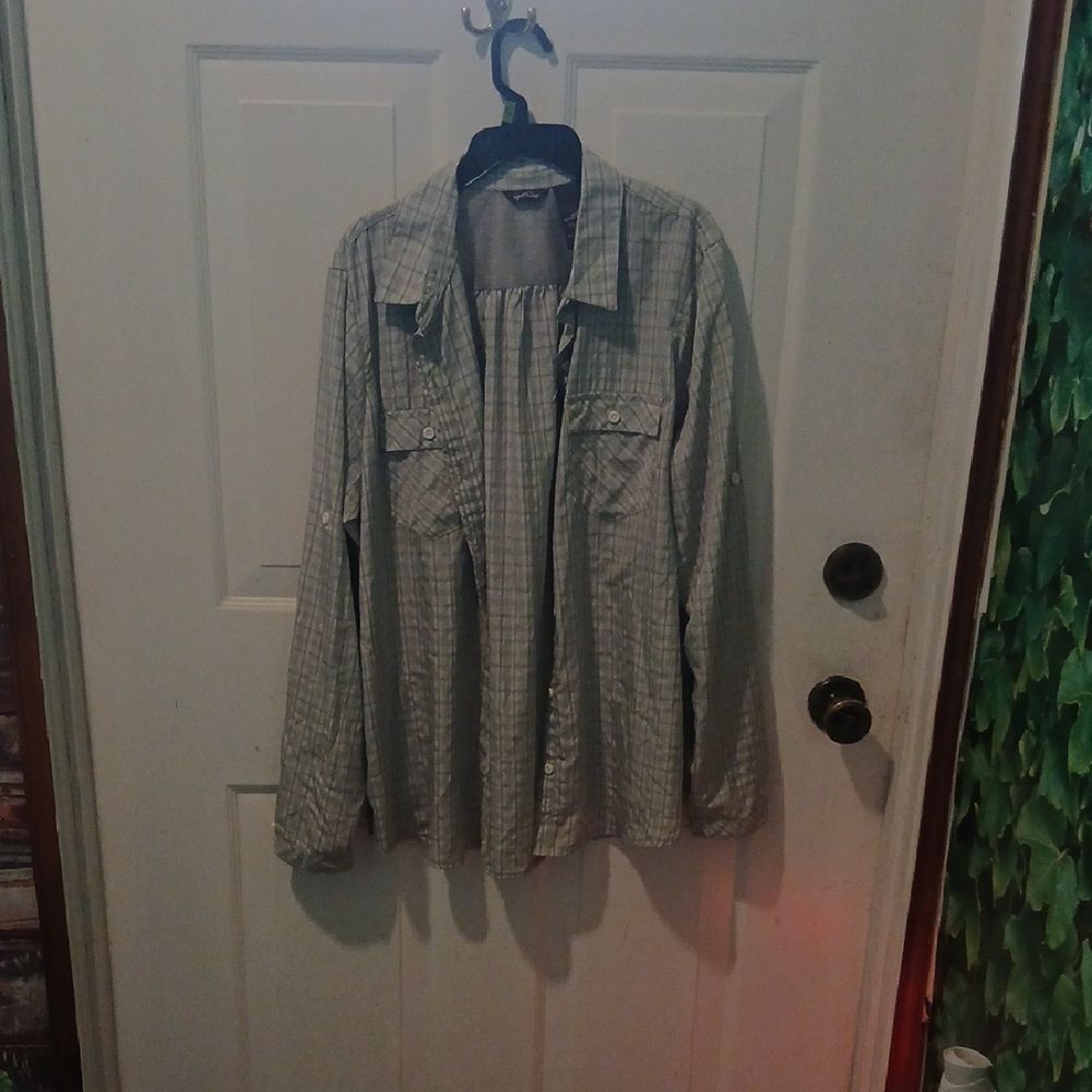 Greenish/Gray Checkered Shirt RL66
